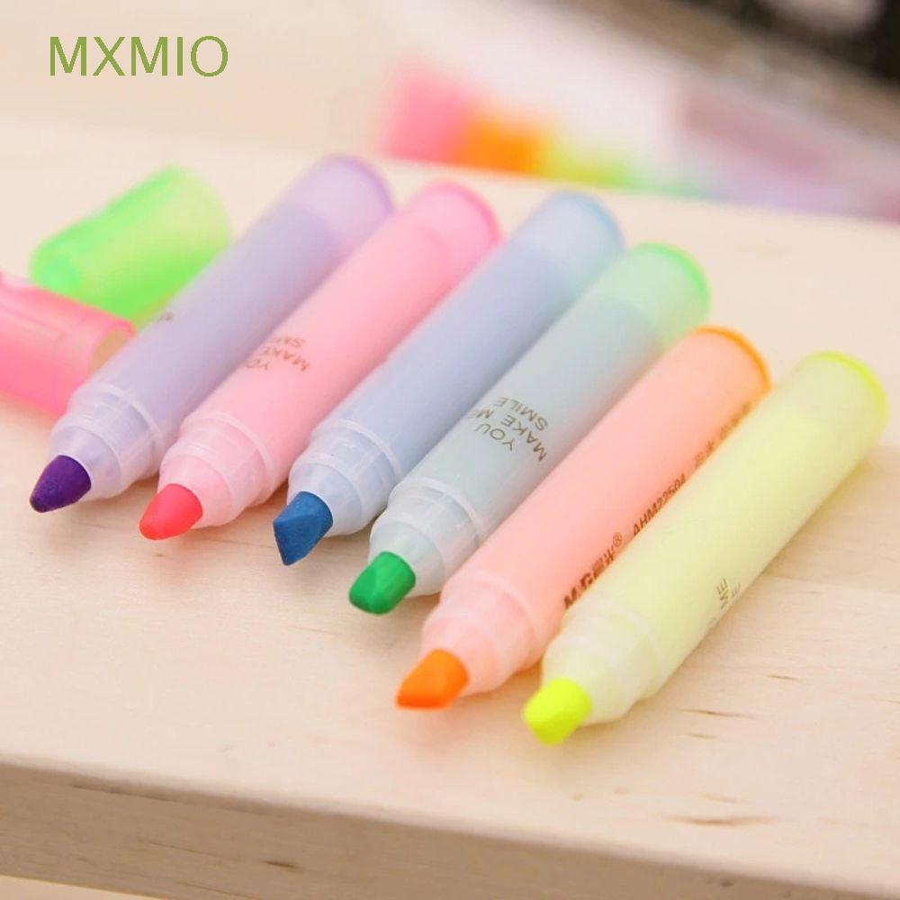 Set 6 Bút Dạ Quang Mini Hình Dáng Dễ Thương Dùng Trang Trí Album Ảnh Diy