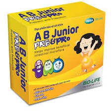 Men vi sinh A B Junior Pre&amp;Pro – Hỗ trợ giảm táo bón, khó tiêu, chướng bụng (10 / 30 gói)