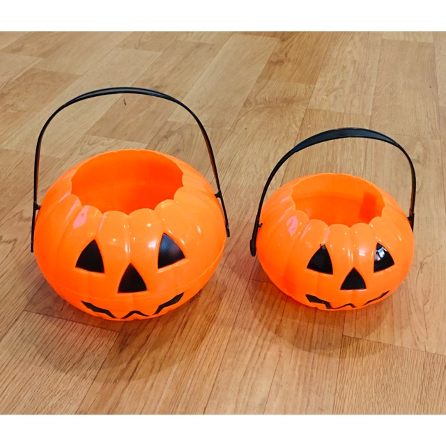 Giỏ bí ngô đựng kẹo HALOWEEN có 3 size