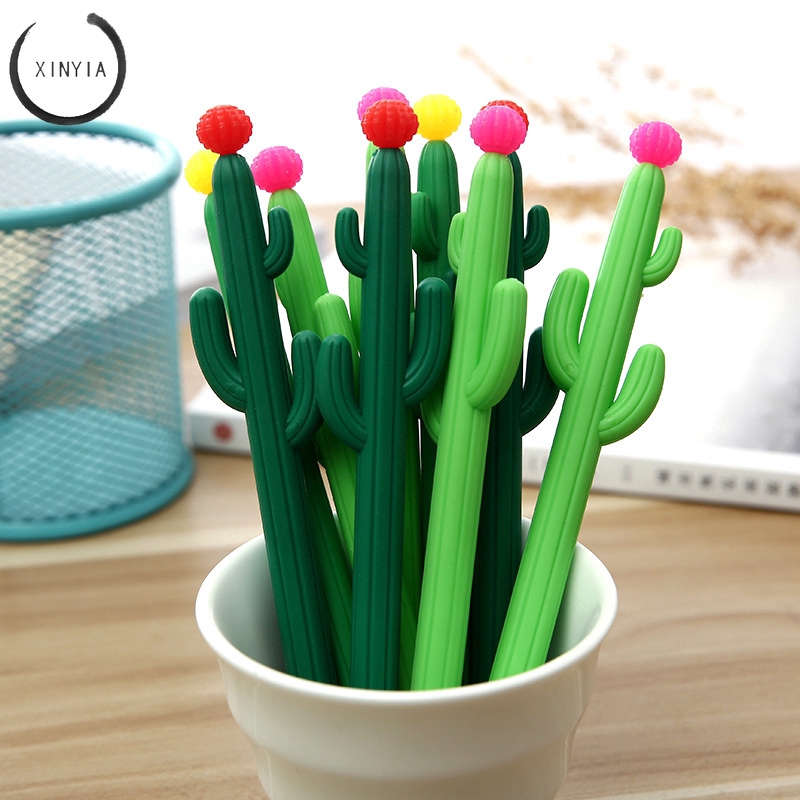 Fountain Pen Soft Gum Cactus Gel Pen Văn phòng phẩm sáng tạo Chữ ký Pen Pen