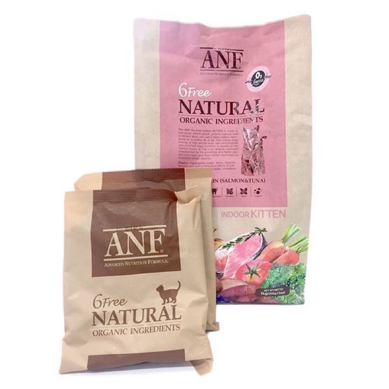 ANF 6 Free Indoor Kitten - Thức ăn hạt hữu cơ cho mèo con 400g dinh dưỡng cao, tuân thủ nguyên tắc 6 không