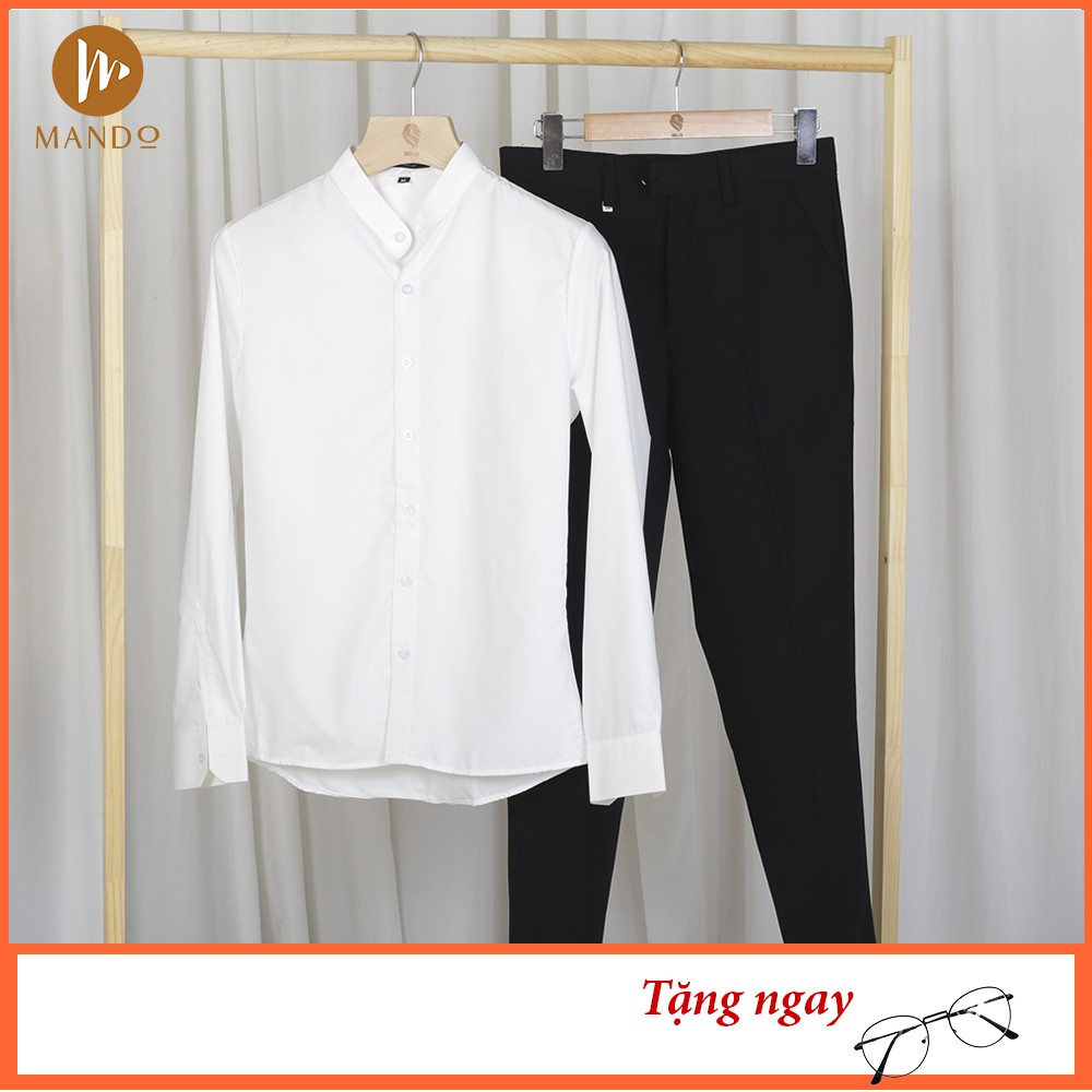 COMBO Áo Sơ Mi Quần Âu Nam Công Sở Thời Trang Cao Cấp MANDO QAT01/ANT01