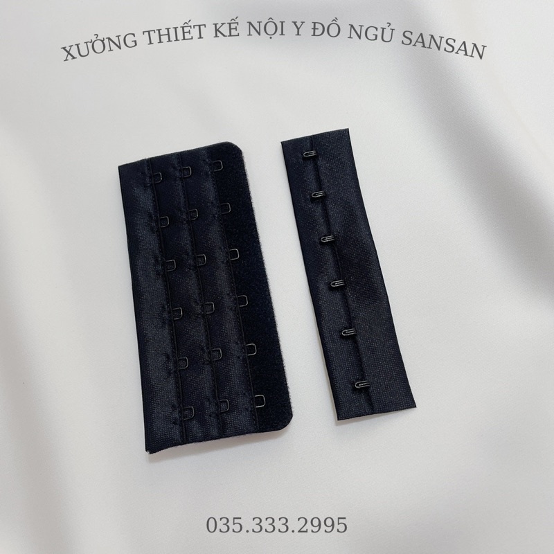 Móc cài 3 nấc 6 hàng bản 11,5 cm phụ liệu áo bra, váy, corset