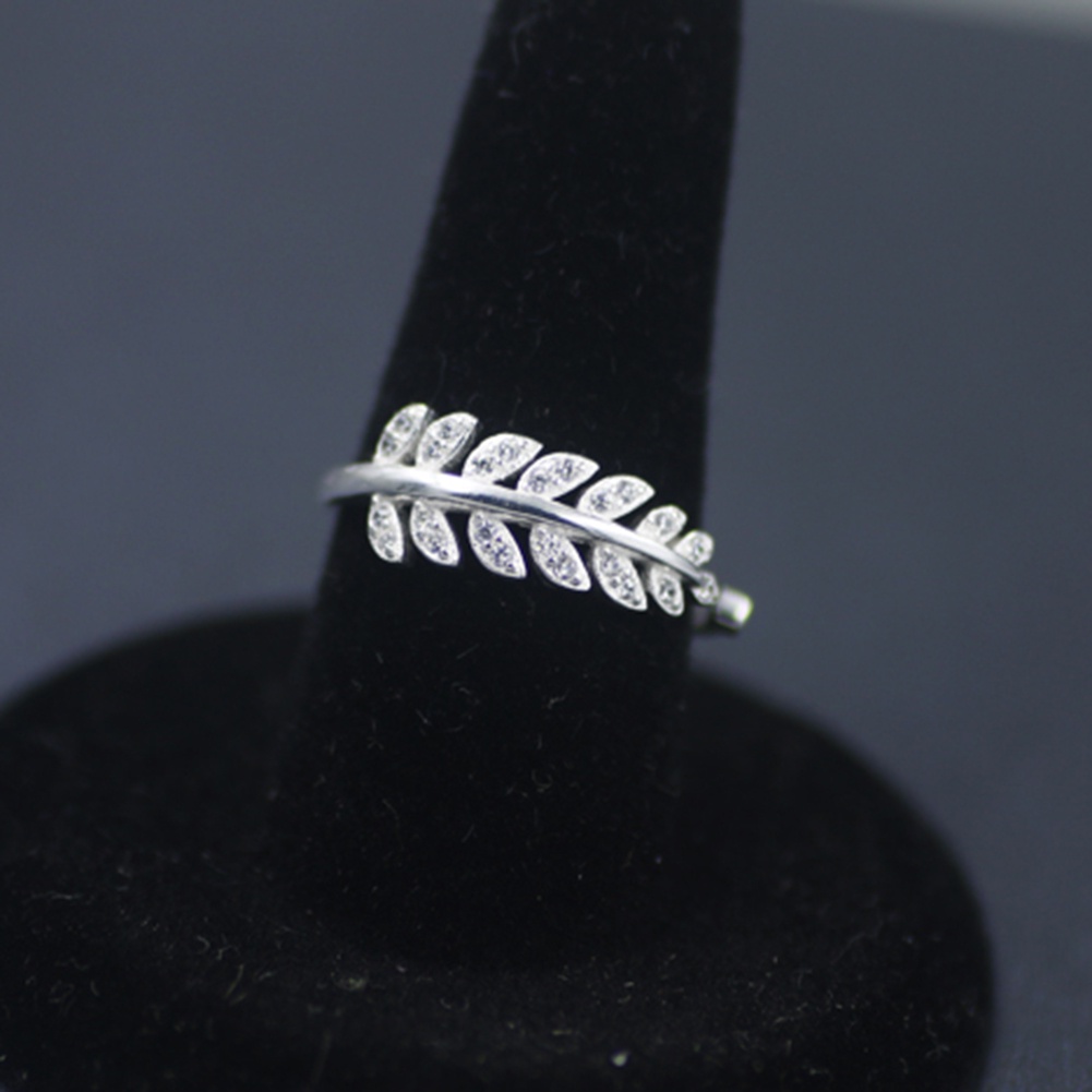 Nhẫn Hở Hình Chiếc Lá Xinh Xắn Có Thể Điều Chỉnh Kích Cỡ