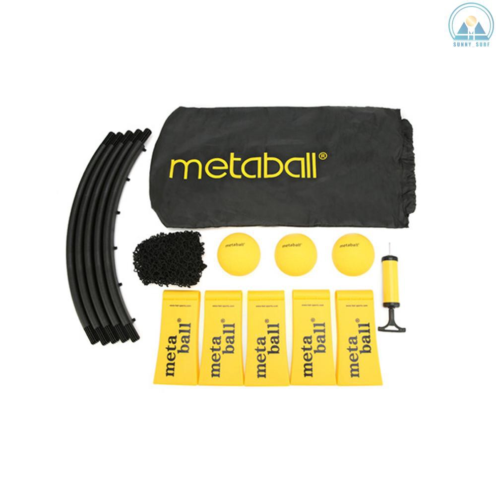 Sunny☀ Mini Beach Volleyball Spike Balls Game Set Outdoor Team Sports Lawn Fitness Equipment Net With 3 Balls