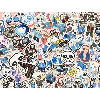 sticker sans Undertale 30-60 cái ép lụa khác nhau đề can bóc dán