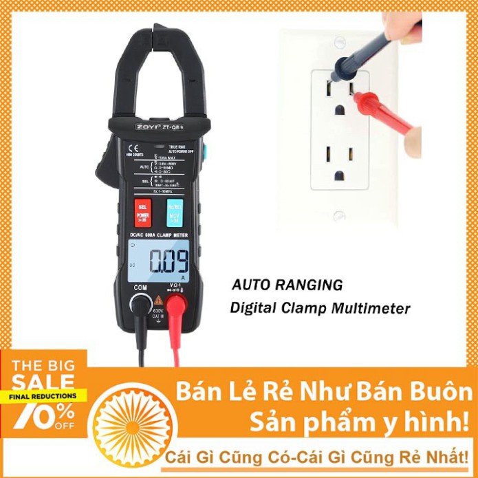 Đồng Hồ Vạn Năng Ampe Kìm Tự Động ZT-QB9 Kỹ Thuật Số Chuyên Dụng