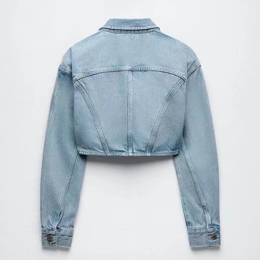 Áo Khoác Denim Zara Dáng Ngắn Thời Trang Mùa Xuân Cá Tính Cho Nữ