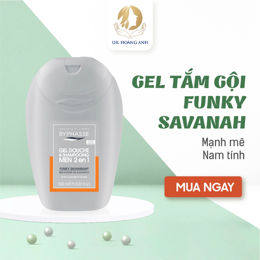 Sữa Tắm 2 in 1 Cho Nam Byphasse for Men 500ML - Hàng chính hãng Tây Ban Nha