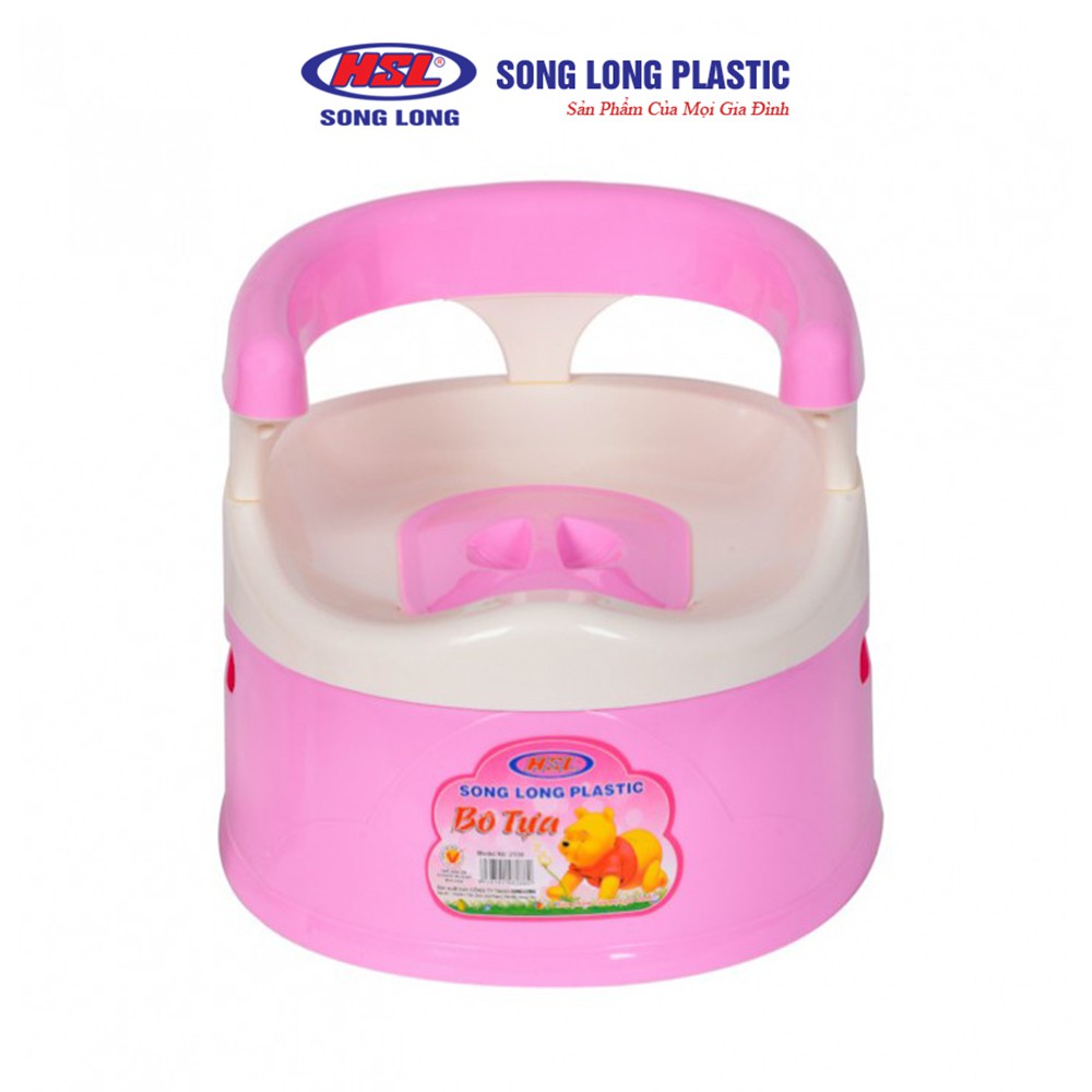 Bô vệ sinh tựa lưng có nắp đậy Song Long Plastic cho bé từ 12 tháng - 2134 (5452)