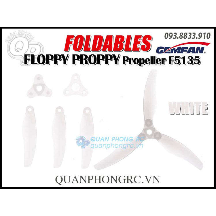 Cánh Xếp GEMFAN Floppy Proppy F5135 5.1&quot; Folding Propellers (2 Cặp)