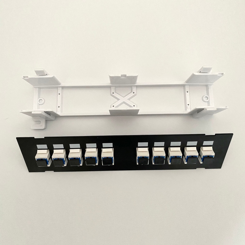 Bảng Điều Khiển SC Quang Học 10 Cổng RJ45 10G Bằng Nhựa Cho T568A and T568B