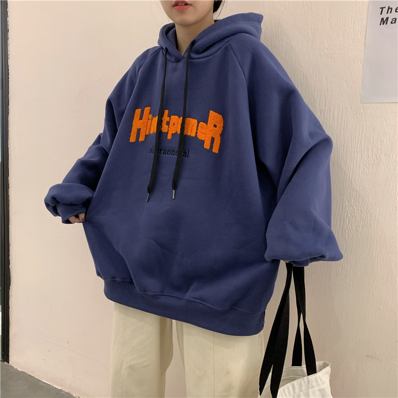 Áo Hoodie Mỏng Dáng Rộng Phong Cách Harajuku Hàn Quốc