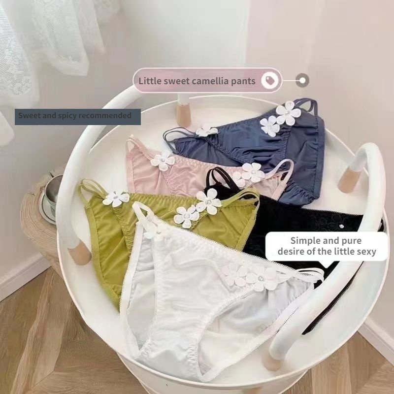 Quần Lót Lụa Mát Lưng Thấp Thời Trang Mùa Hè Dễ Thương Quyến Rũ Cho Nữ