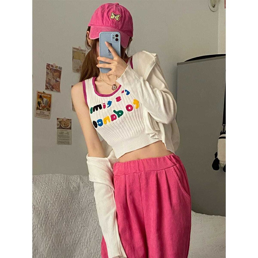 Áo Hai Dây Dệt Kim Ôm Dáng Thời Trang Mùa Hè Phong Cách Hàn Quốc 2021 | BigBuy360 - bigbuy360.vn