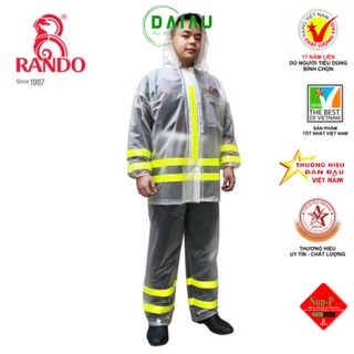 BỘ QUẦN ÁO ĐI MƯA RANDO Trong Suốt Cao Cấp Phản Quang Dành Cho Đi Phượt Đi Xe Đạp Không Thấm Nước Chính Hãng Thời Trang