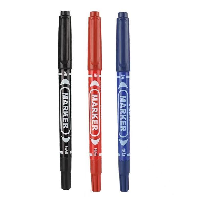 Bút Lông Đánh Dấu Hai Đầu Nhỏ Màu Đen Dùng Vẽ Tranh Cho Học Sinh cái bút bút highlight Bút mực bút lông dầu bút lông thiên long