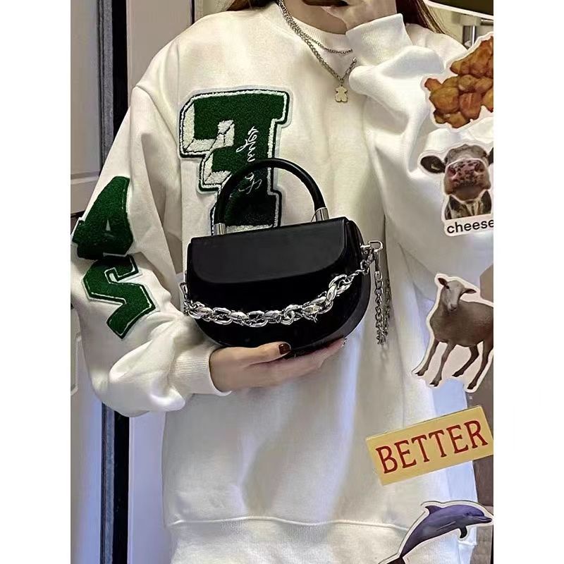 Túi Đeo Chéo Màu Đen Phong Cách Phương Tây Thời Trang 2023