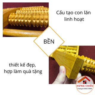 Bàn lăn massage chân, masa gỗ