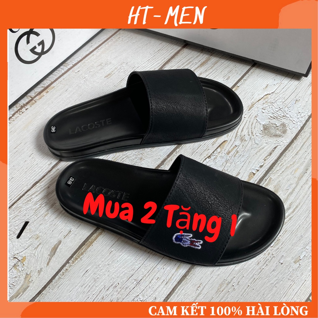 Dép Quai Ngang Nam Cá Tinh Logo Cá Sấu Full Box