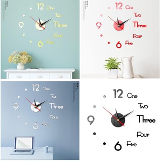 Đồng hồ dán tường 3d decor