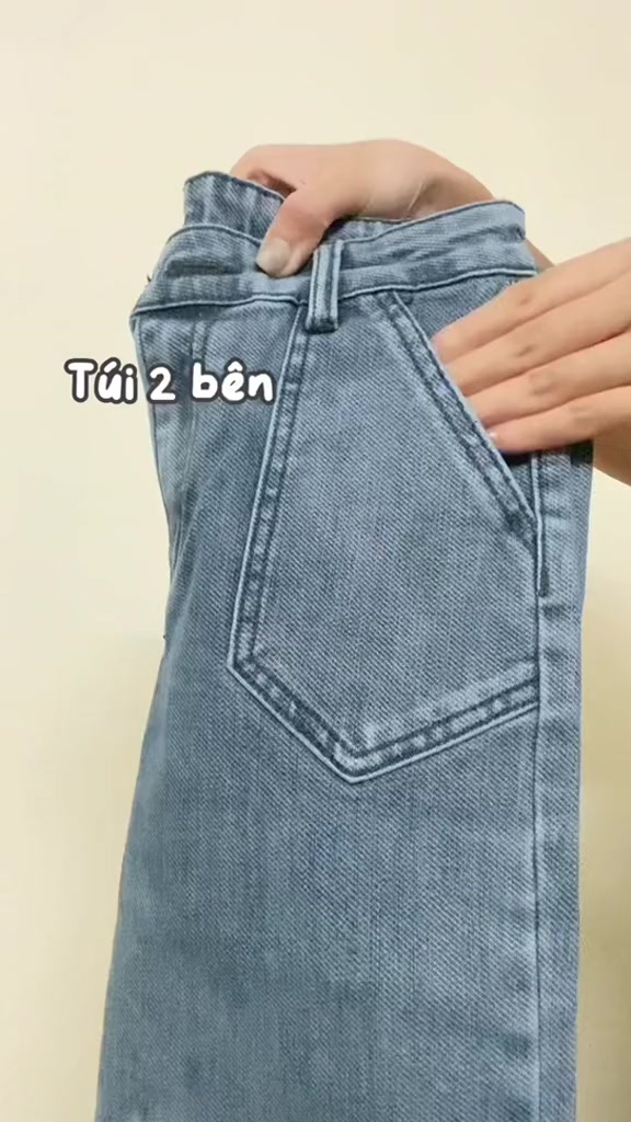 Quần jean nữ Gemma ống đứng trơn lưng cao, quần bò ống đứng nữ chất vải co giãn phong cách hàn quốc | BigBuy360 - bigbuy360.vn