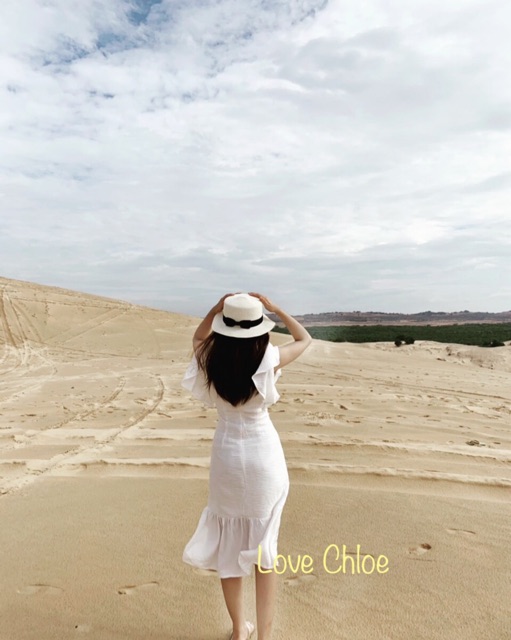 Đầm maxi trắng đuôi cá tay cánh tiên đi biển, đi tiệc / Hàng có sẵn | BigBuy360 - bigbuy360.vn