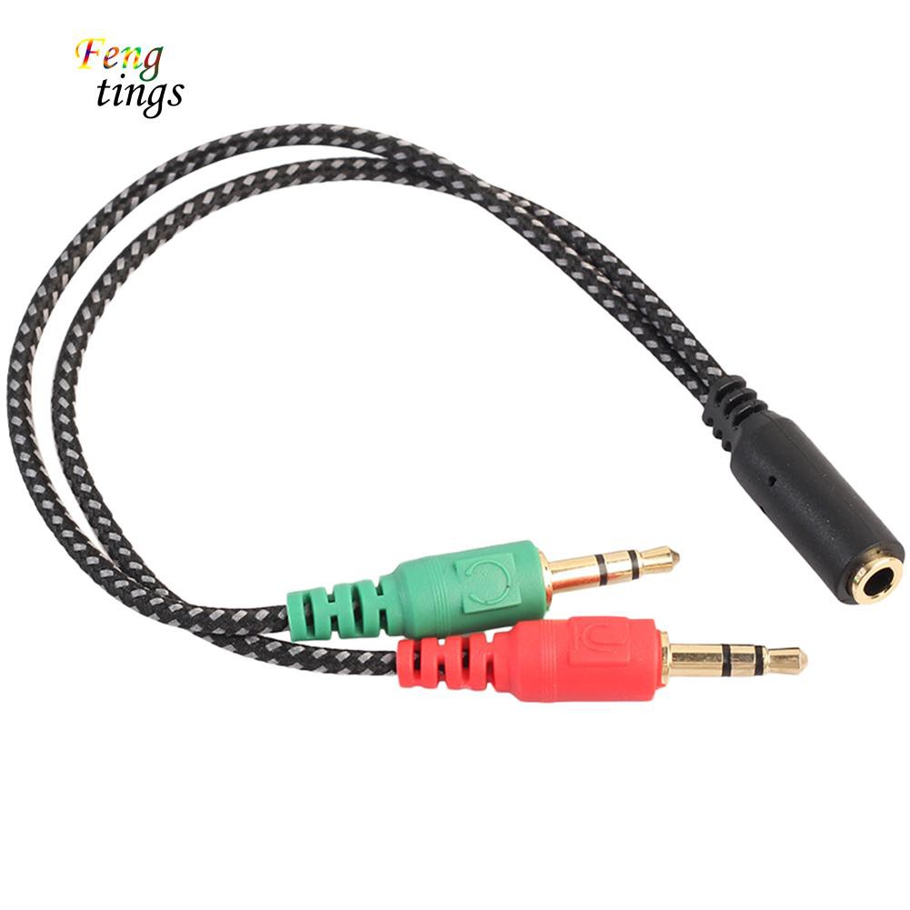 Cáp gộp thành đầu tai nghe và mic 3.5mm thành cổng 3.5mm