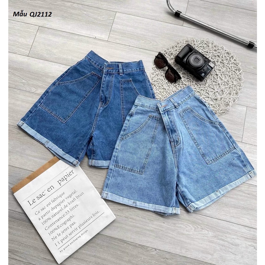 Quần Jeans Ngố Rộng Hai Túi Nỗi QJ2111
