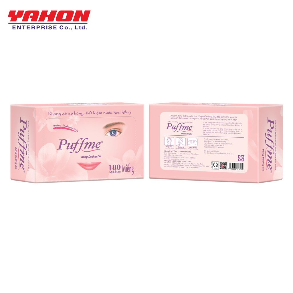 BỘ 3 BÔNG DƯỠNG DA PUFFME AIRLAID 180 MIẾNG