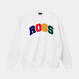 Áo sweater Ross Studio dài tay logo thêu 3D nổi - SWEATER WHITE - ROSS STUDIO