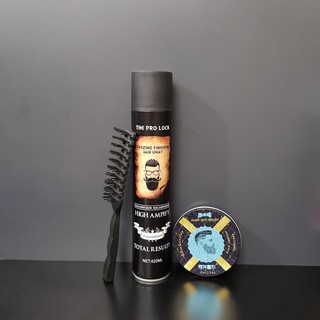 COMBO GÔM XỊT TÓC THE PRO LOCK 420 ML + Sáp Vuốt Tóc Nam