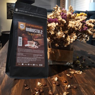 Gói 500g cà phê hạt rang xay Cafe Robusta 2 Buôn Ma Thuột