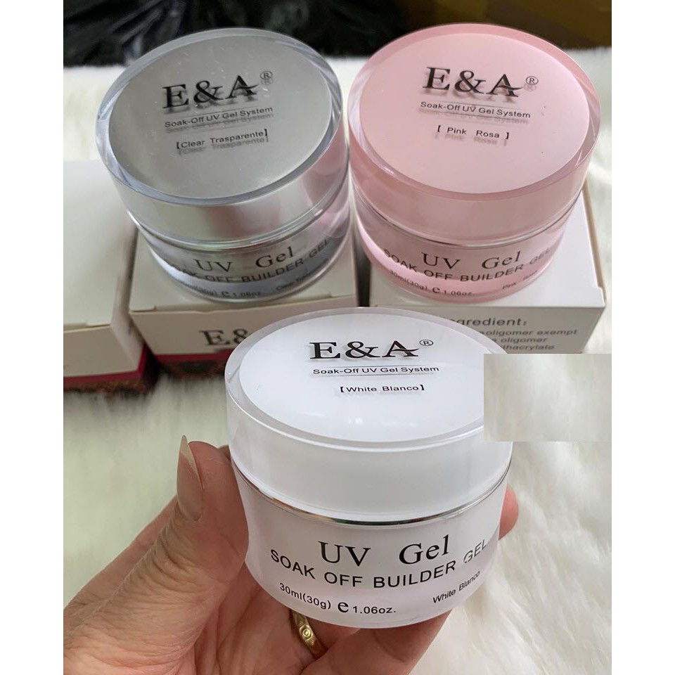 Gel Đắp Móng E&amp;A Builder Gel UV Gel Đắp EA Không Nóng, Không Chảy  - Lẻ 1 Hũ 30ml