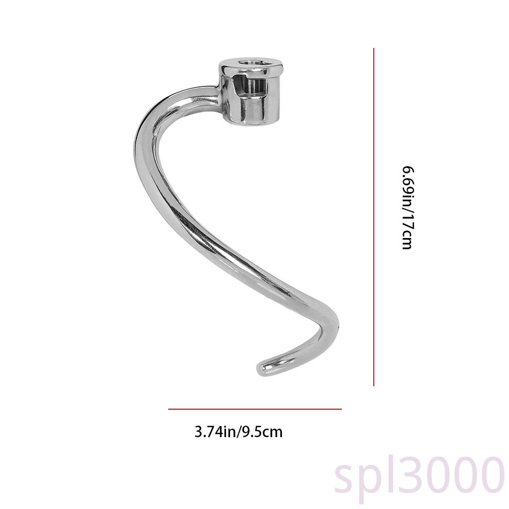 Móc Treo Bột Dạng Xoắn Bằng Thép Không Gỉ Thay Thế Cho Nhà Bếp 7-quart