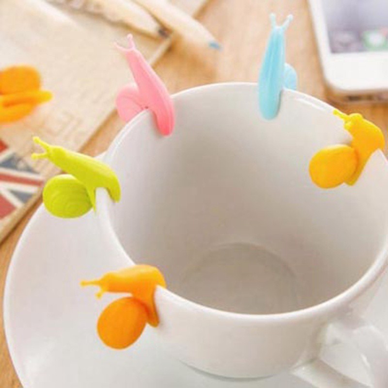 Móc giữ túi trà hình ốc sên làm từ silicon bền bỉ dễ dùng