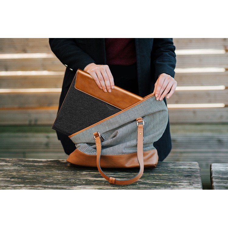 [GIAO NGAY] Túi Chống Sốc For Macbook Pro 13"/ 15"/ 16" TOMTOC (USA) Premium Leather H15 (Gray) | BigBuy360 - bigbuy360.vn