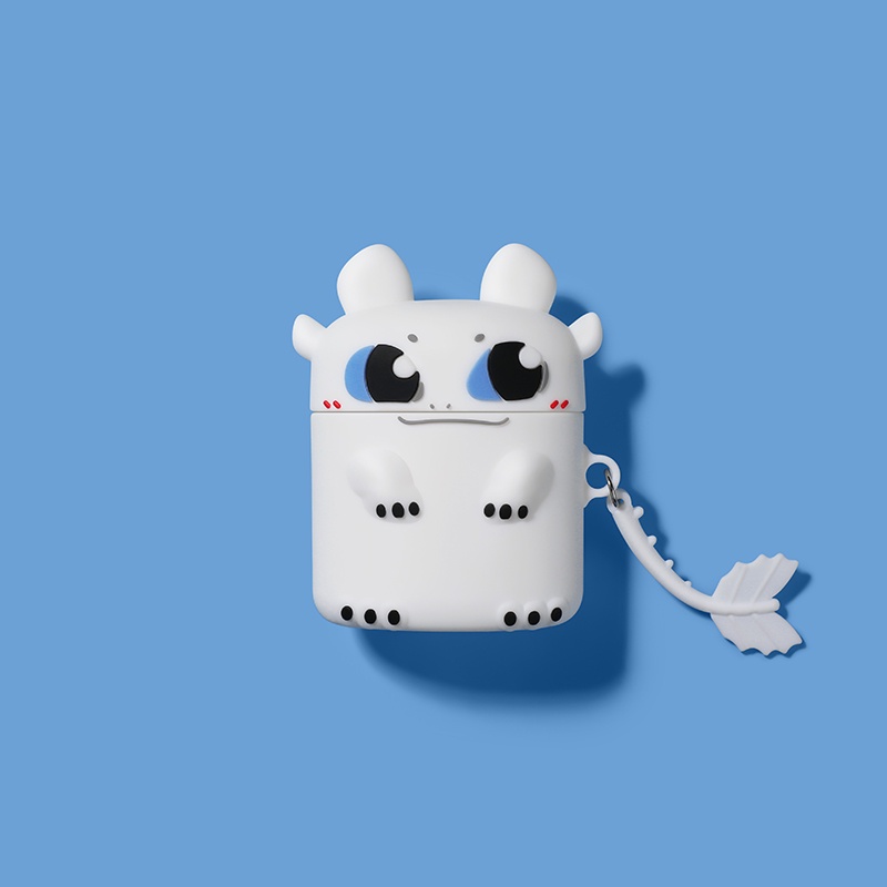 Vỏ Đựng Cho Hộp sạc tai nghe airpods 2 hình Rồng Trắng