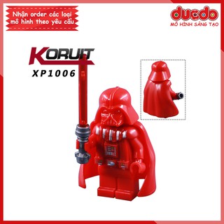 Minifigures nhân vật Darth Vader Red đầy đủ trang bị tuyệt đẹp - Đồ chơi Lắp ghép Xếp hình Mô hình Mini Koruit XP1006 KT