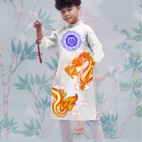 Áo dài gấm bé trai có kèm quần