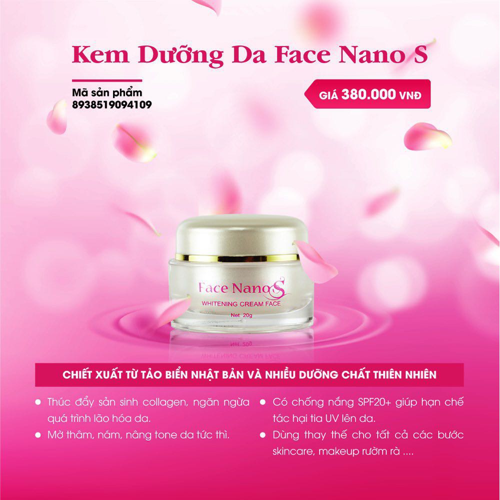 Kem dưỡng da mặt trắng tốt nhất hiện nay [Face Nano S] [Free Ship]