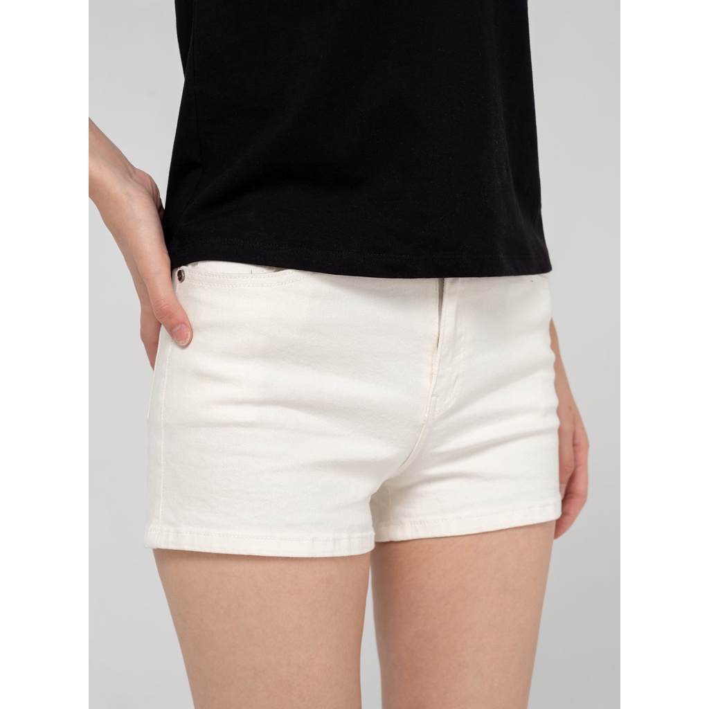 Quần Short Jeans Nữ Bó Cạp Cao Suông Trơn, Phong Cách Trẻ Trung, Dễ Phối Đồ SJN4010