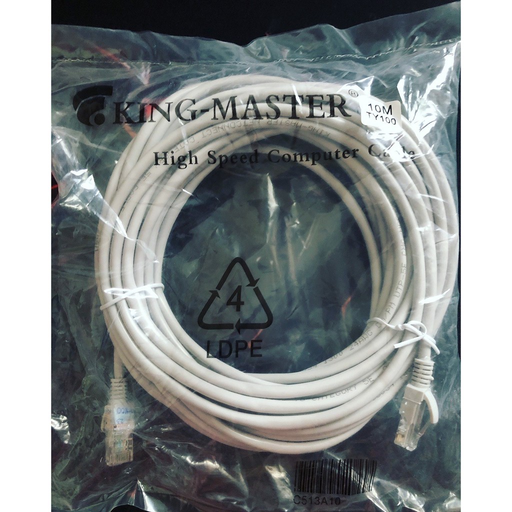 Dây cáp mạng Lan Kingmaster 2M bấm sẵn 2 đầu RJ45 CAT5e