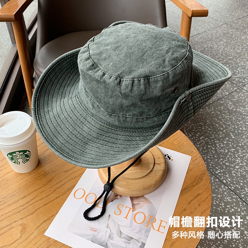 Nón Tai Bèo Che Nắng Vành Rộng Kiểu Cao Bồi Nhật Bản Harajuku Cho Nam Và Nữ
