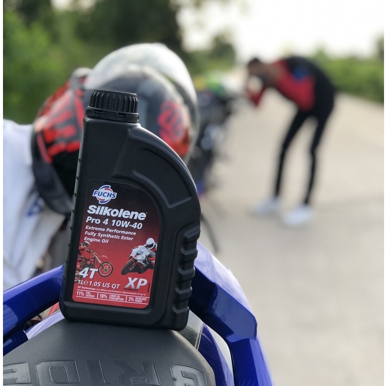 Nhớt Fuchs Silkolene Pro 4 10w40 1L tổng hợp toàn phần gốc Ester cho Wave, Sirius, Winner, Exciter, Raider...HT Care