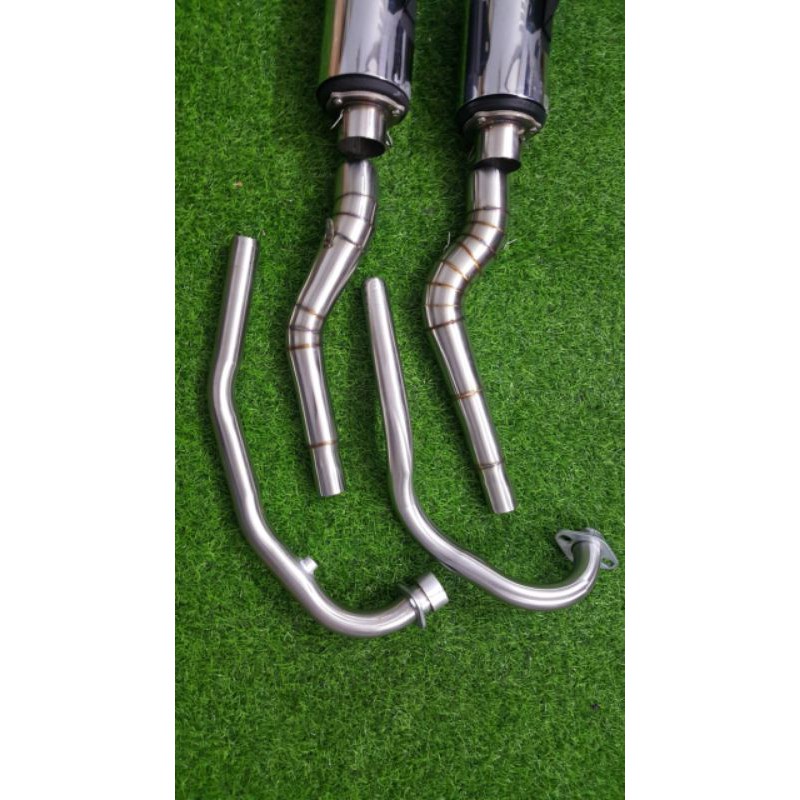 Pô CBR redleo kèm cổ 2 khúc inox như hình lắp các dòng xe Honda yamaha Suzuki sản phẩm full đầy đủ theo nhu cầu sử dụng