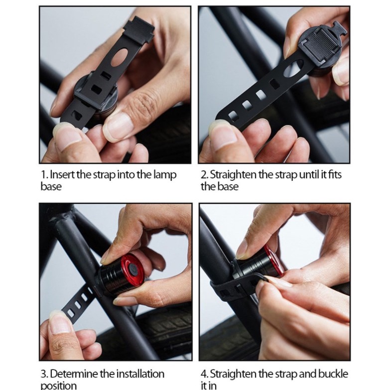 Đèn Led Cảnh Báo An Toàn Gắn Trước Và Sau Xe Đạp Chống Thấm Nước