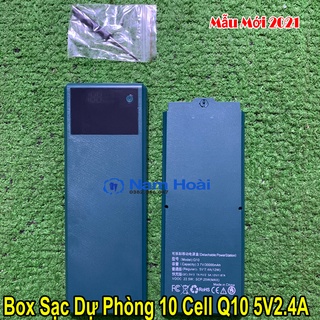 Mạch sạc dự phòng 5V2.4A + Box sạc 10 cell Q10 ( tháo lắp dể dàng bằng ốc vít )