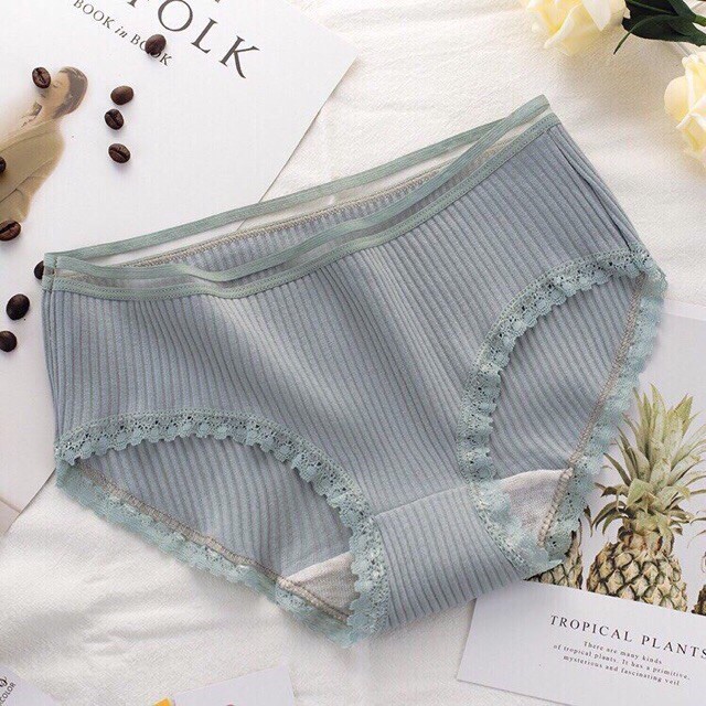 Combo 10 Quần Lót Cotton Tăm Phối Ren Cạp (Răng Cưa nhỏ) | BigBuy360 - bigbuy360.vn