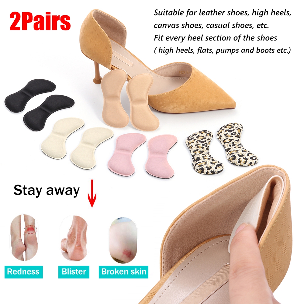 Set 2 miếng đệm lót gót chân khi mang giày cao gót chống trượt giúp giảm đau có thể tái sử dụng cho nữ
